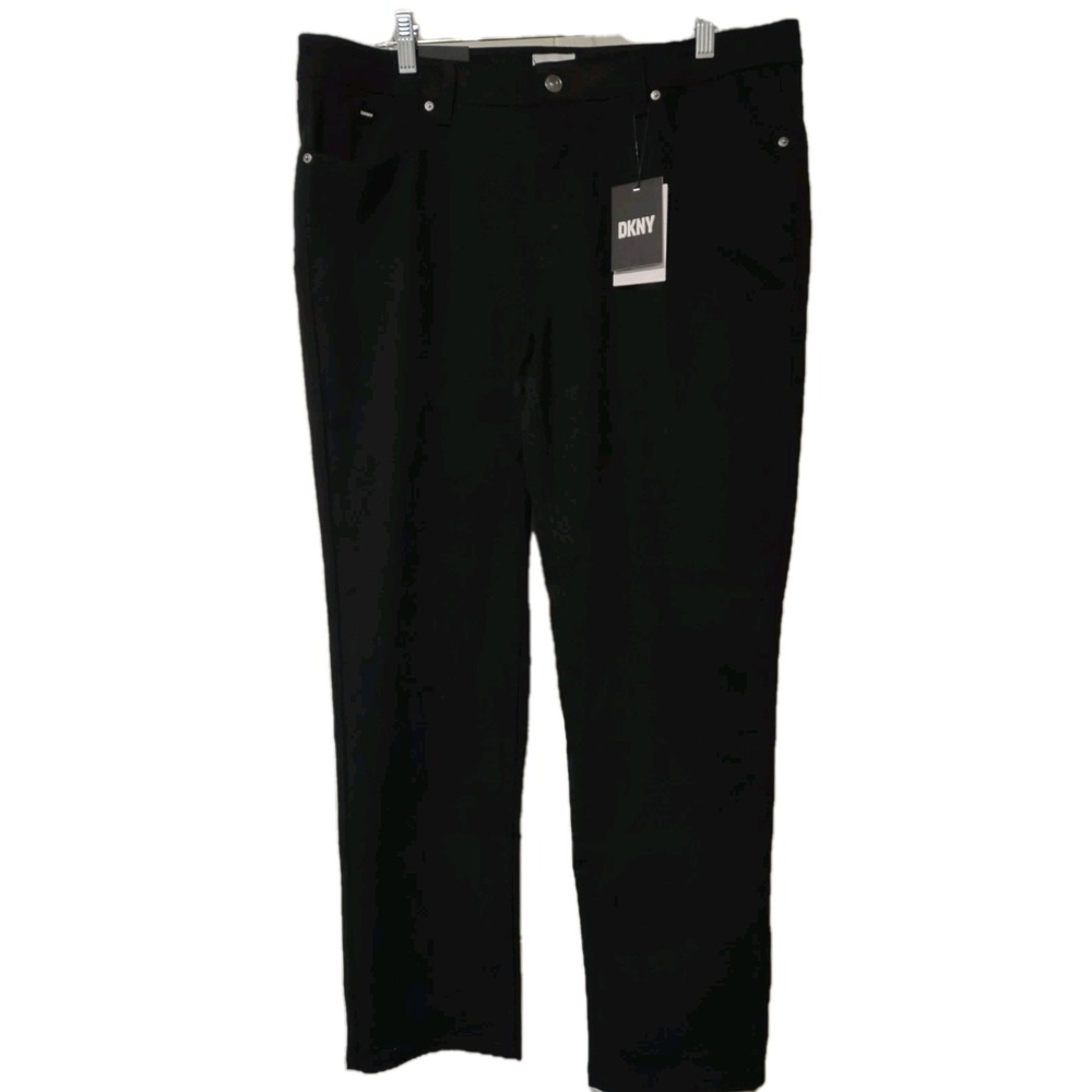 DKNY Pants 36x30 Mens Slim Fit Ultimate Stretch Black Norm Core‎ Streetwear Edgy